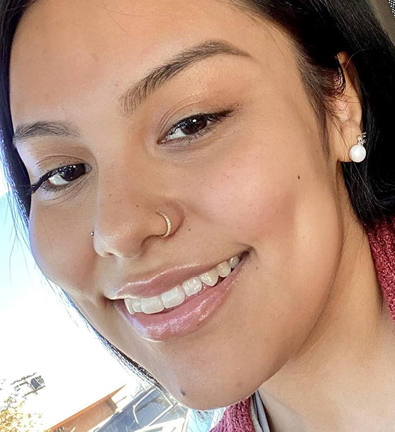 MODRSA Fake Nose Ring Hoop D Shape Fake Septum Piercing Non Pierced Septum Ring Clip on Lip Rings Faux Earring Stud for Men Faux Lip Piercings Jewelry for Women Halloween Jewelry - Image 5